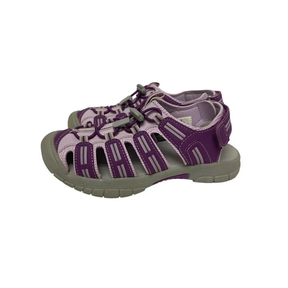 Khombu Sandy Slingback Sport Sandal Bungee Purple Pink Girl's Size 1